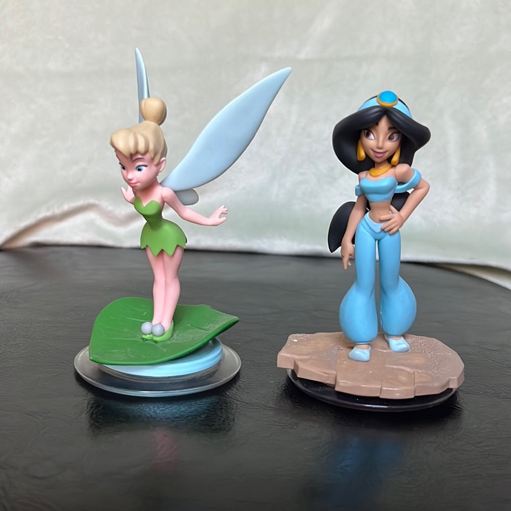disney infinity 2.0 tinkerbell and jasmine figures